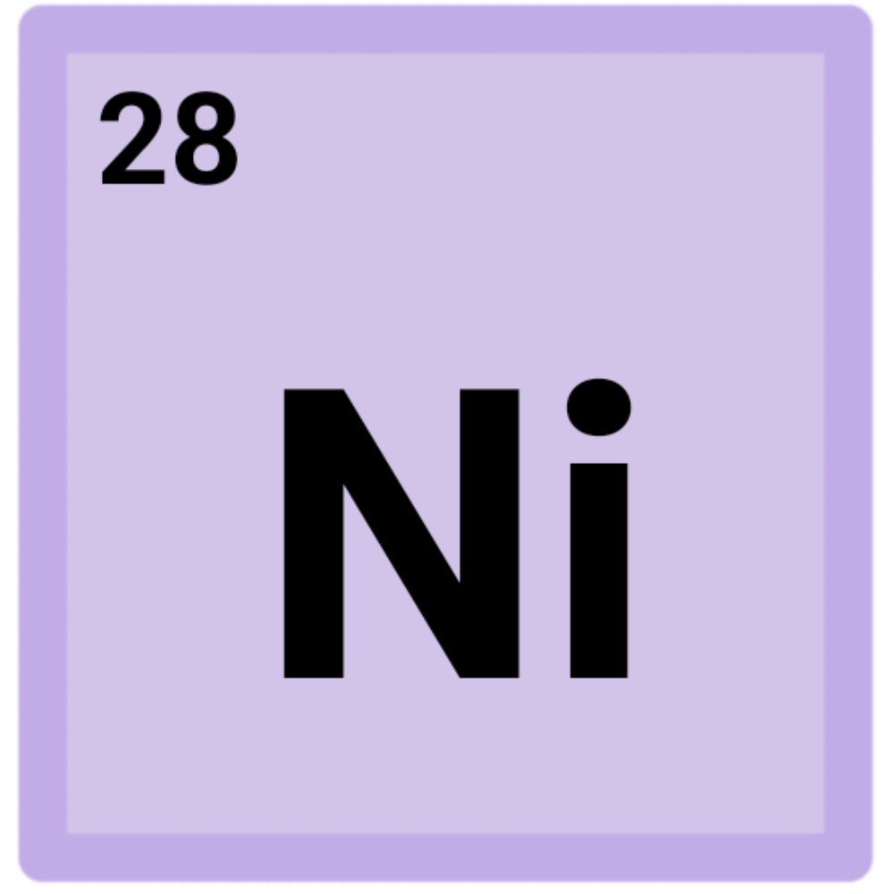 A pastel purple square with 'ni' in the middle and '28' in the top left corner.